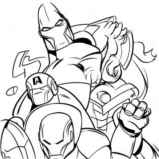 Easy Avengers Coloring Page 26106-23956