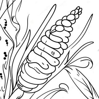 Rainbow Corn Coloring Page 26126-23971