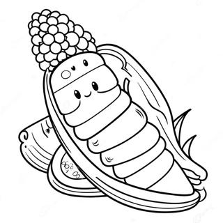 Rainbow Corn Coloring Page 26126-23972