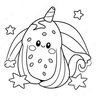 Cute Rainbow Corn With Sparkling Eyes Coloring Page 26127-23975