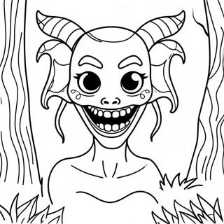 Creepy Siren Head In The Forest Coloring Page 2613-2135