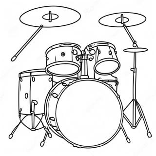 Colorful Drum Set Coloring Page 26177-24014