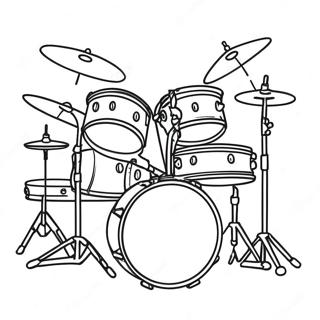 Colorful Drum Set Coloring Page 26177-24015