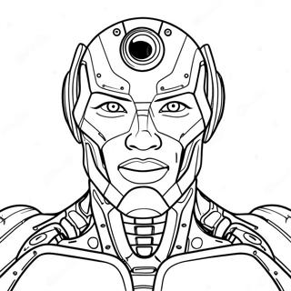 Cyborg Coloring Page 26206-24035