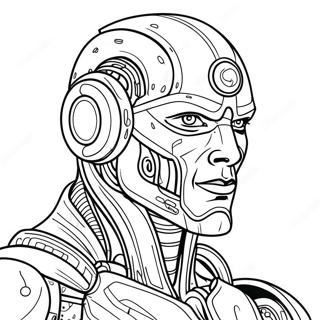 Cyborg Coloring Page 26206-24036