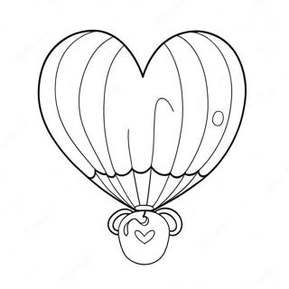 Heart Balloon Coloring Pages