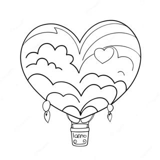 Heart Balloon Coloring Page 26216-24043