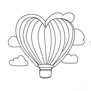 Colorful Heart Balloon Coloring Page 26217-24047