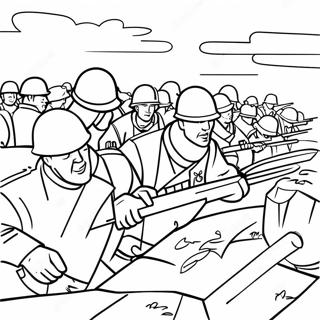 Ww2 Soldiers In Battle Coloring Page 2622-2138