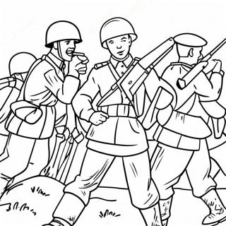 Ww2 Soldiers In Battle Coloring Page 2622-2140