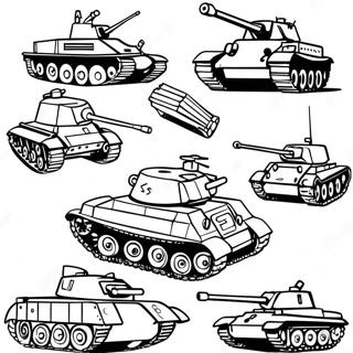 Ww2 Tanks And Vehicles Coloring Page 2623-2143