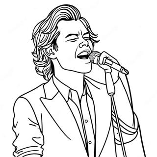 Harry Styles Singing On Stage Coloring Page 26267-24086