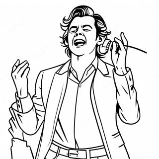 Harry Styles Singing On Stage Coloring Page 26267-24087