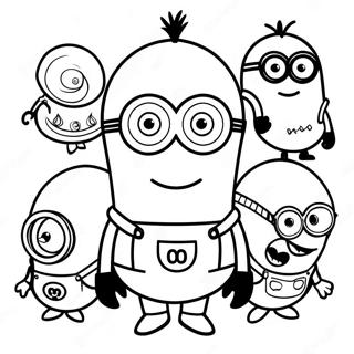 Minion Characters Coloring Page 26277-24095