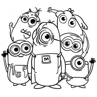 Minion Characters Coloring Page 26277-24096