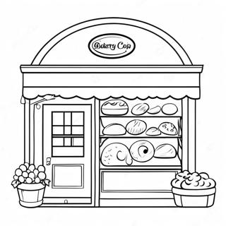 Charming Bakery Shop Coloring Page 26312-24117