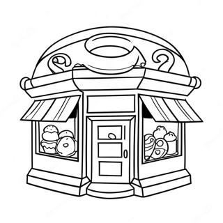 Charming Bakery Shop Coloring Page 26312-24119