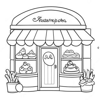 Charming Bakery Shop Coloring Page 26312-24120