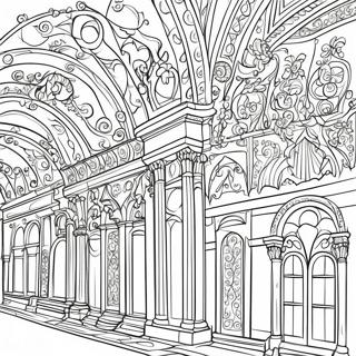 Elegant Renaissance Architecture Coloring Page 26332-24133