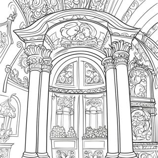 Elegant Renaissance Architecture Coloring Page 26332-24134