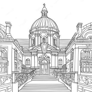 Elegant Renaissance Architecture Coloring Page 26332-24135