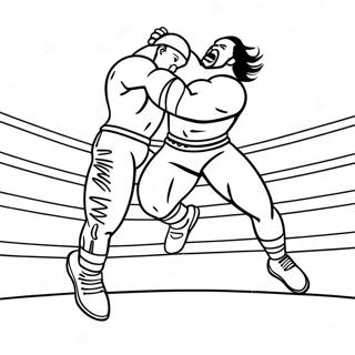 Wwe Wrestler Jumping On Opponent Coloring Page 26342-24141