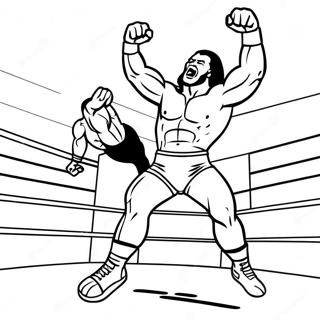 Wwe Wrestler Jumping On Opponent Coloring Page 26342-24142