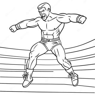 Wwe Wrestler Jumping On Opponent Coloring Page 26342-24143