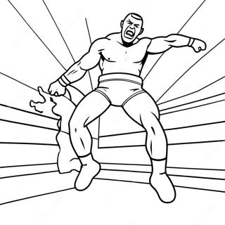 Wwe Wrestler Jumping On Opponent Coloring Page 26342-24144