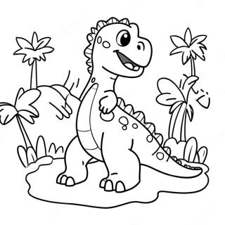 Dinosaur Birthday Party Coloring Page 26362-24148