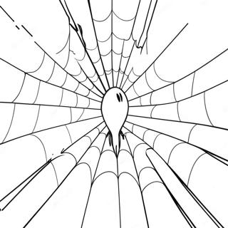 Spider Web Coloring Page 26372-24156