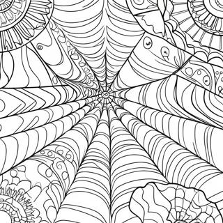 Intricate Spider Web Coloring Page 26373-24157