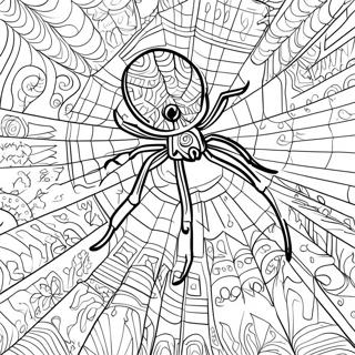 Intricate Spider Web Coloring Page 26373-24159