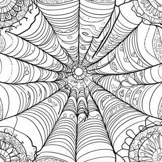 Intricate Spider Web Coloring Page 26373-24160