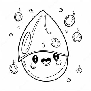 Happy Raindrop Coloring Page 26383-24165