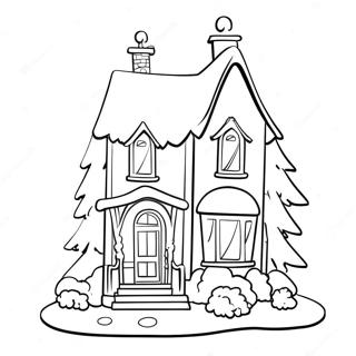 Christmas House Coloring Page 26402-24178