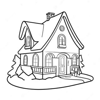 Christmas House Coloring Page 26402-24179