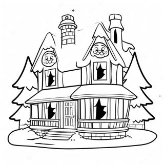 Christmas House Coloring Page 26402-24180