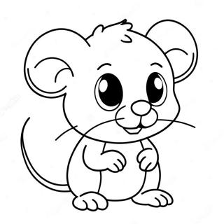 Cute Mouse Coloring Page 26432-24202