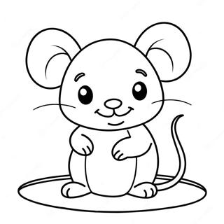 Cute Mouse Coloring Page 26432-24203