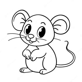 Cute Mouse Coloring Page 26432-24204