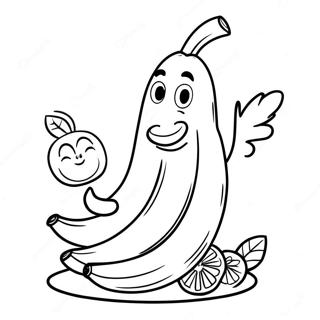 Banana Eats Coloring Page 26452-24219