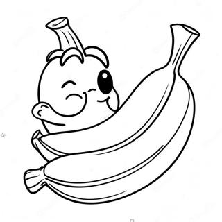 Banana Eats Coloring Page 26452-24220