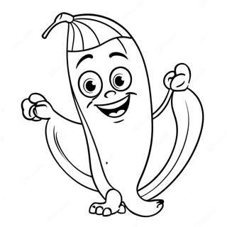 Funny Banana Character Coloring Page 26453-24221