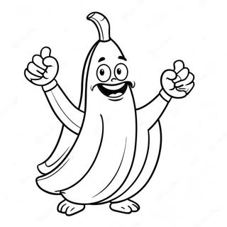 Funny Banana Character Coloring Page 26453-24222