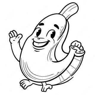 Funny Banana Character Coloring Page 26453-24224