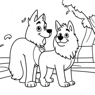 Balto And Jenna Adventure Coloring Page 26463-24229