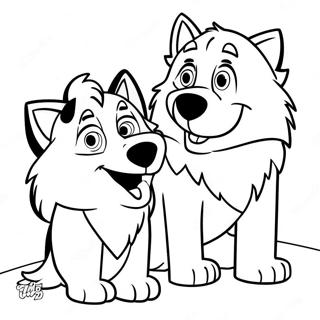 Balto And Jenna Adventure Coloring Page 26463-24230