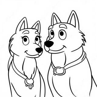 Balto And Jenna Adventure Coloring Page 26463-24232