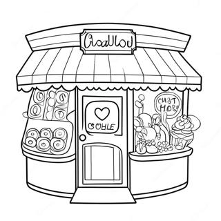 Candy Shop Coloring Page 26492-24250